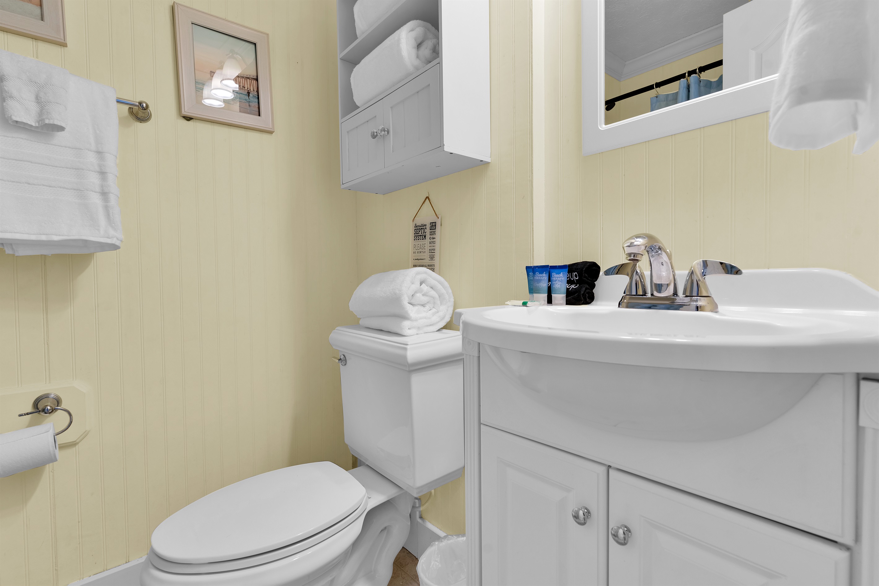 Full Hall bath with tub and shower