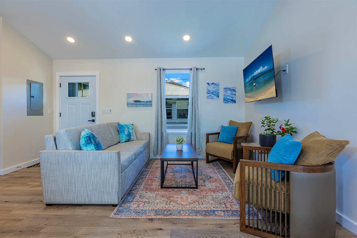 Ocean Blues and Beach Decor Throughout