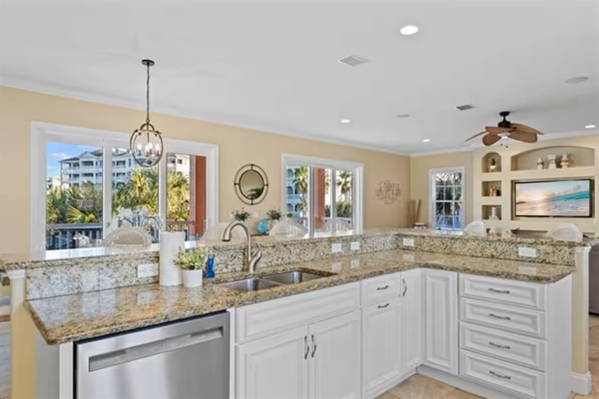 Gather, cook, and connect in this open coastal kitchen 🌊
Spacious granite counters, modern appliances, and natural light make it perfect for family meals, morning coffee, and easy entertaining.
