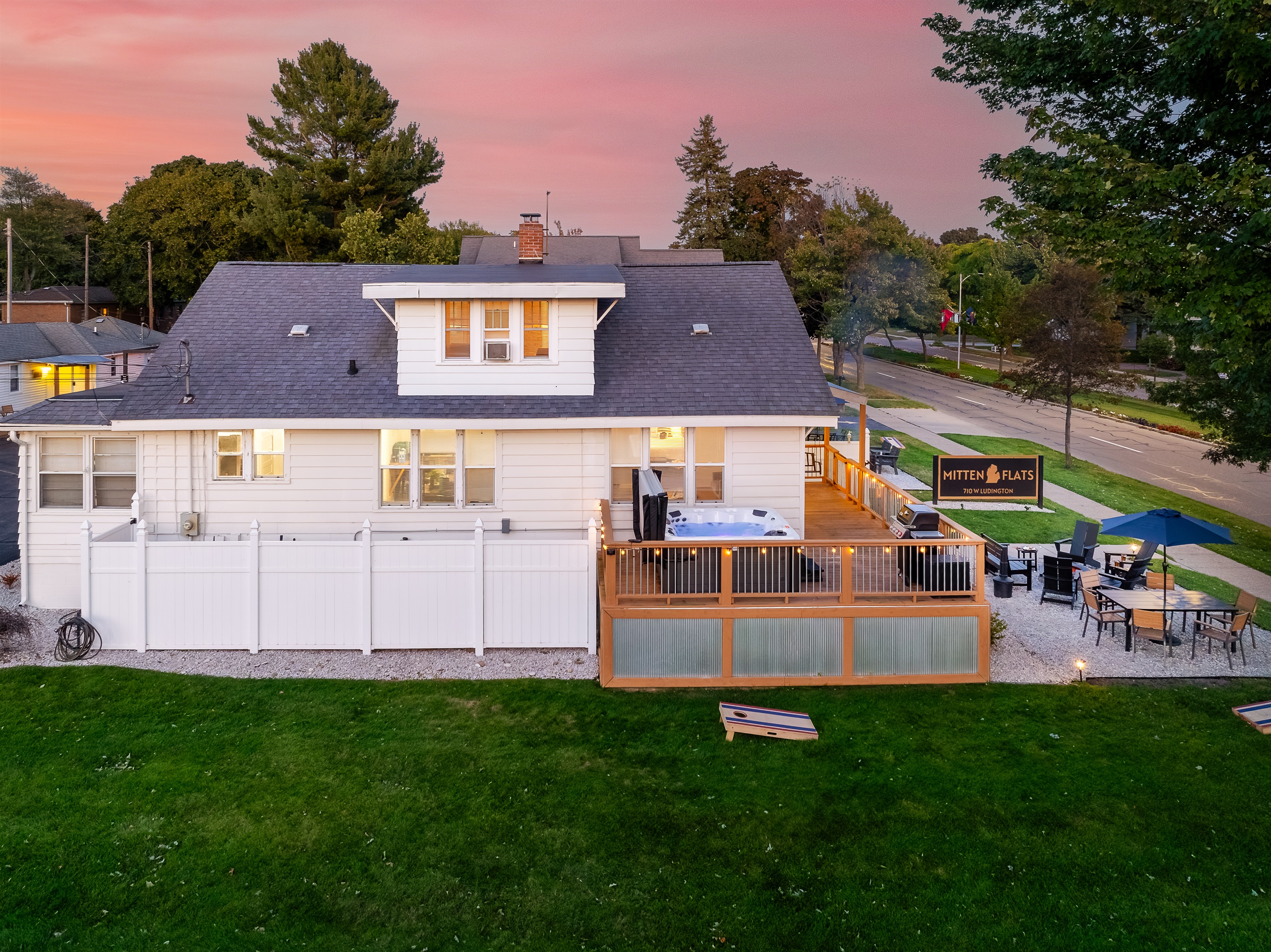 Side view of House and deck