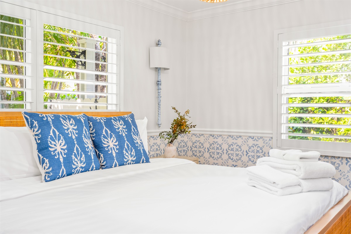 Plenty of closet space and natural light in every guest room.