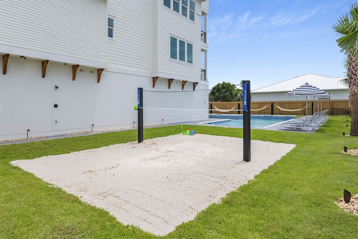 Spike, serve, and dive—our sand volleyball court is ready for your game!