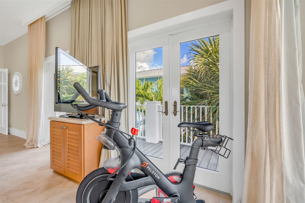 A peloton bike with an account is included for your use.