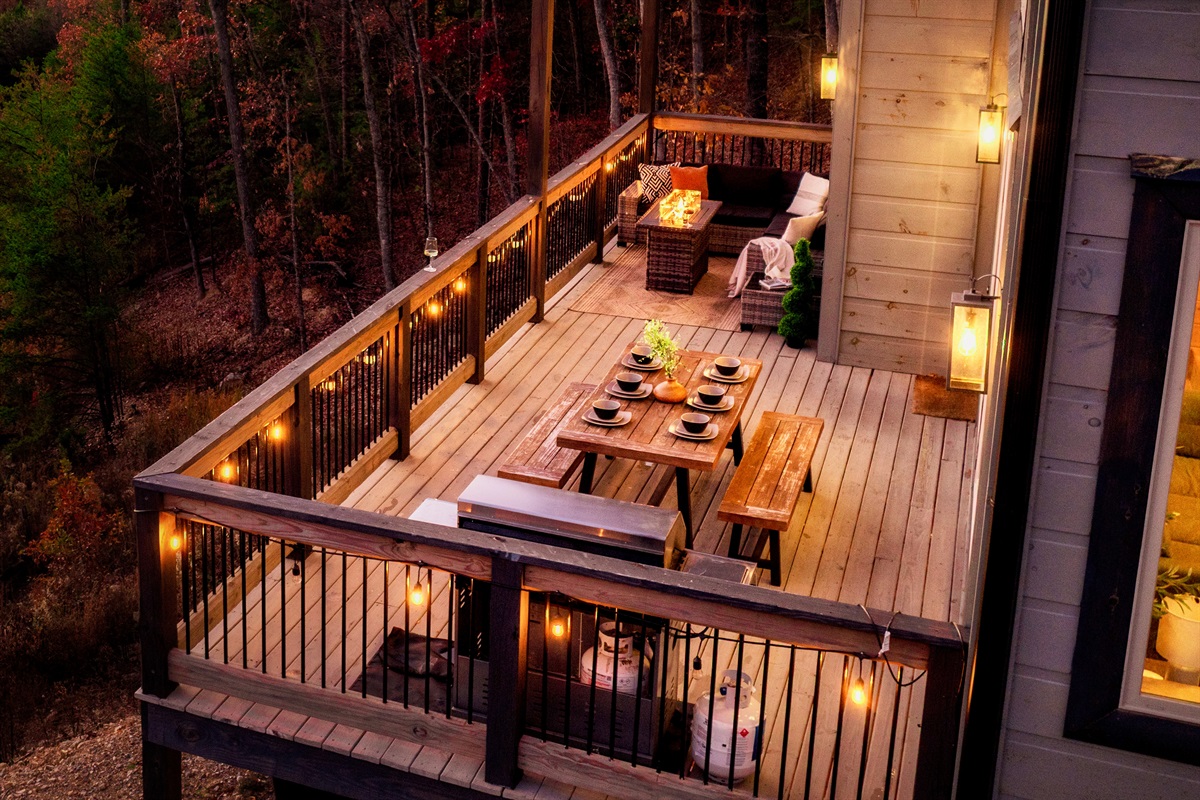 Aerial balcony view. Private outdoor spaces with unbeatable vistas.