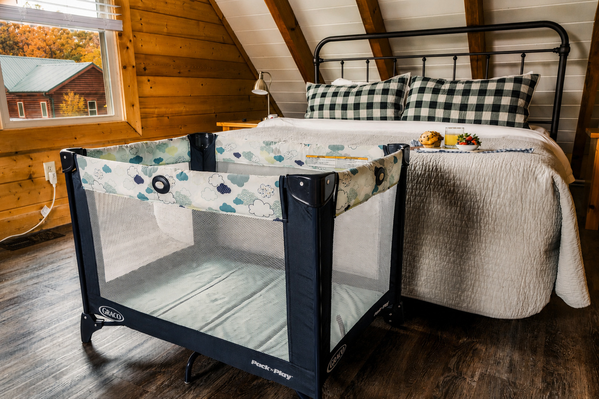 We supply a pack-n-play for your littles- (please bring your own sheets).