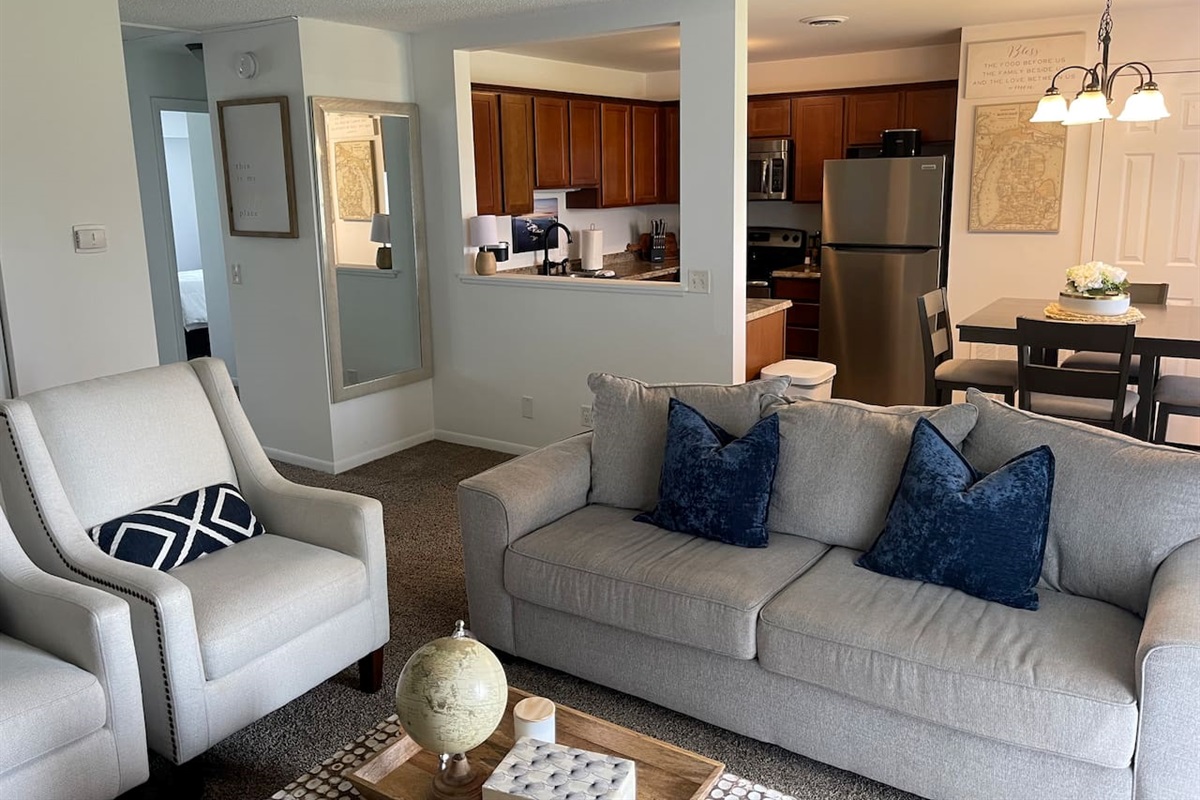 Cozy and comfy living area.
