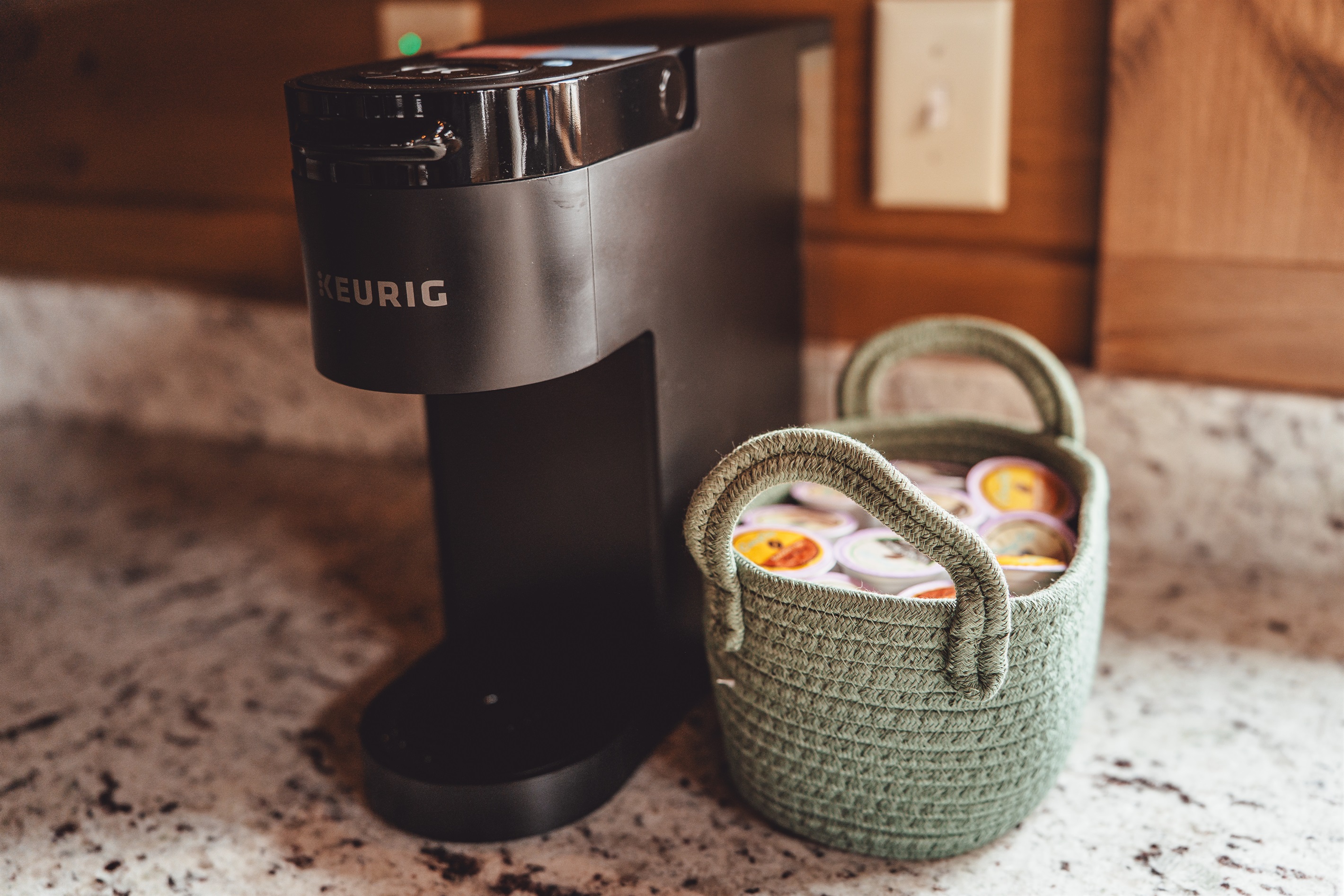 Keurig with K-Cup Assortment and K-Cup Drip Coffee Attachment Provided for your Enjoyment