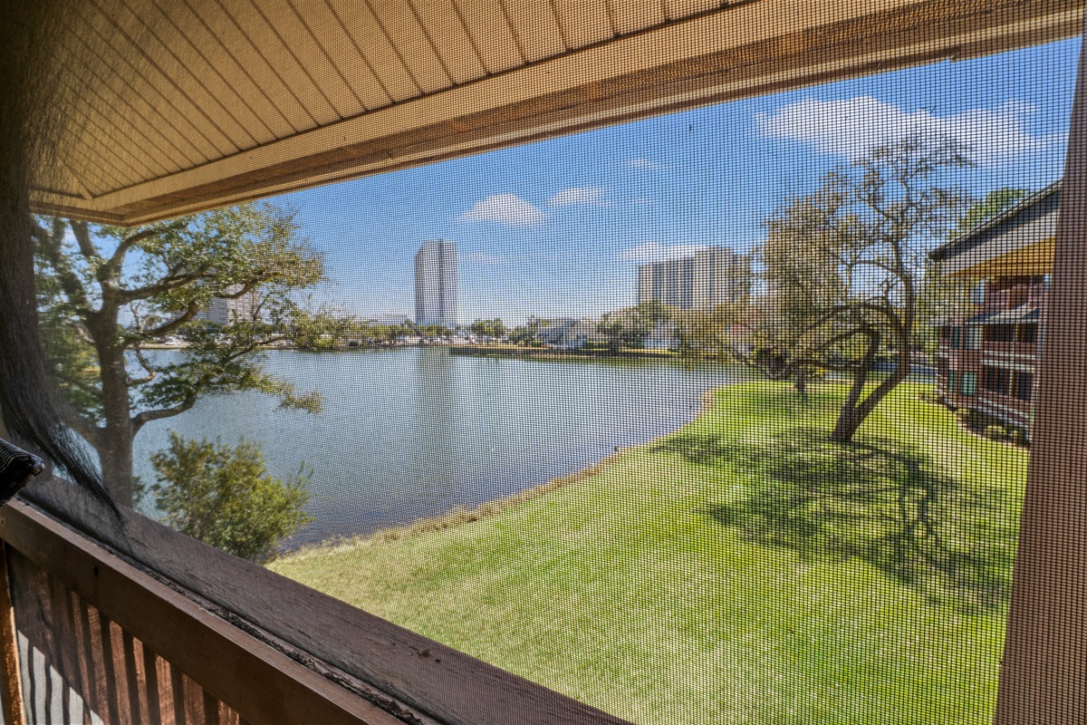 Screened Porch w/ pond views