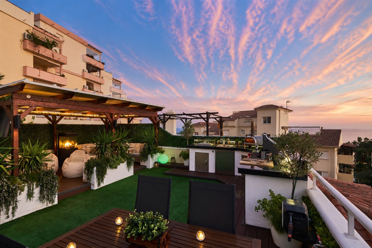 Your private rooftop oasis with sea views, glowing sunsets, and elegant design. Enjoy wine at dusk or sunshine by day in the perfect blend of comfort, style, and Mediterranean charm.