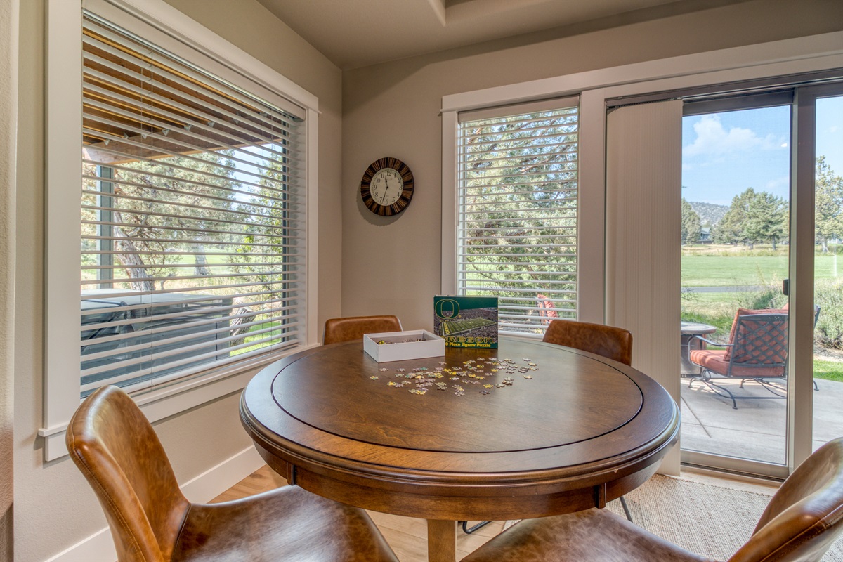 Work a puzzle or play games & cards at our gaming table.