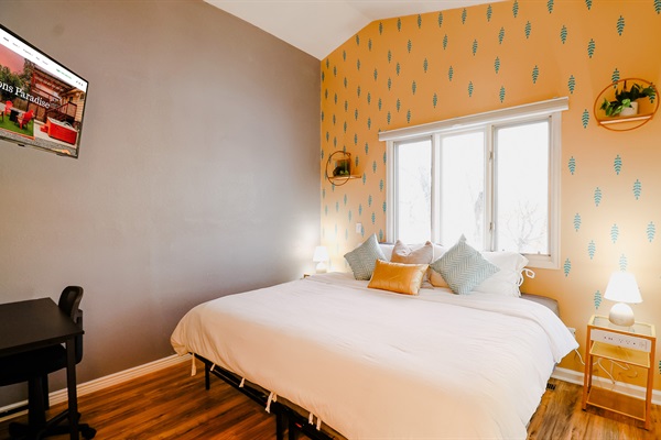 Plush Paradise: A restful haven adorned with sufficient pillows, ensuring a cozy and supportive environment for a perfect night's sleep or a leisurely day in.