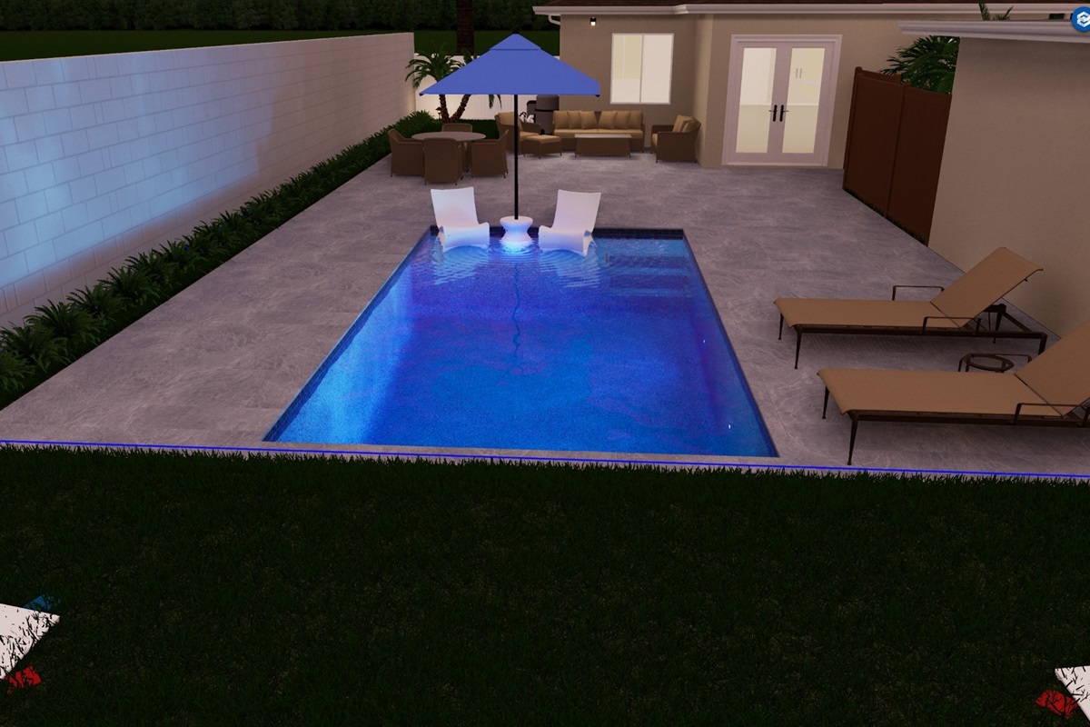 Future nighttime pool experience at Sea Breeze