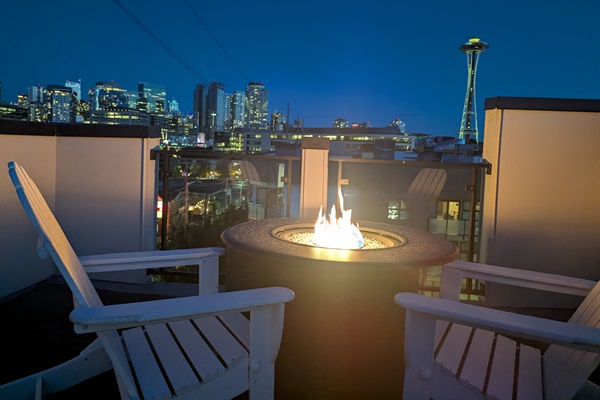 Rooftop View at Night