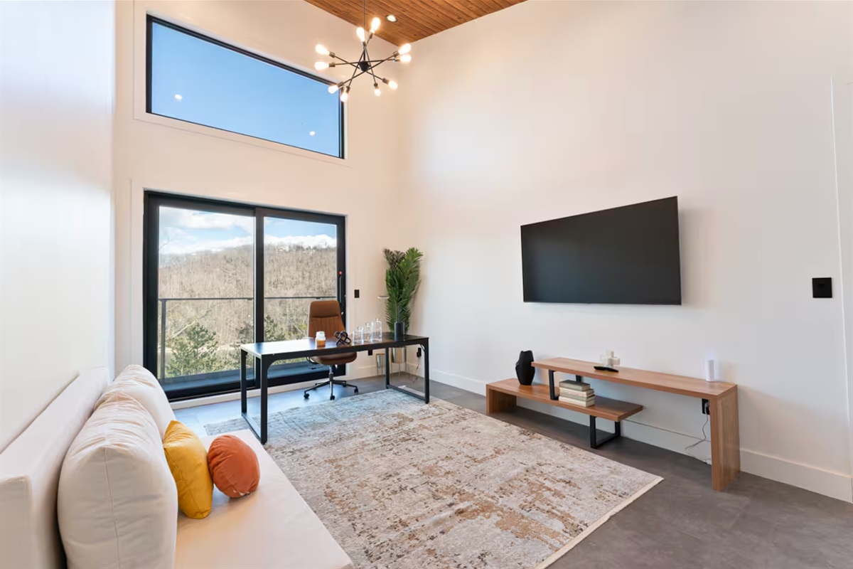 Office - 3rd Floor. - Sliding Glass Door to Balcony.