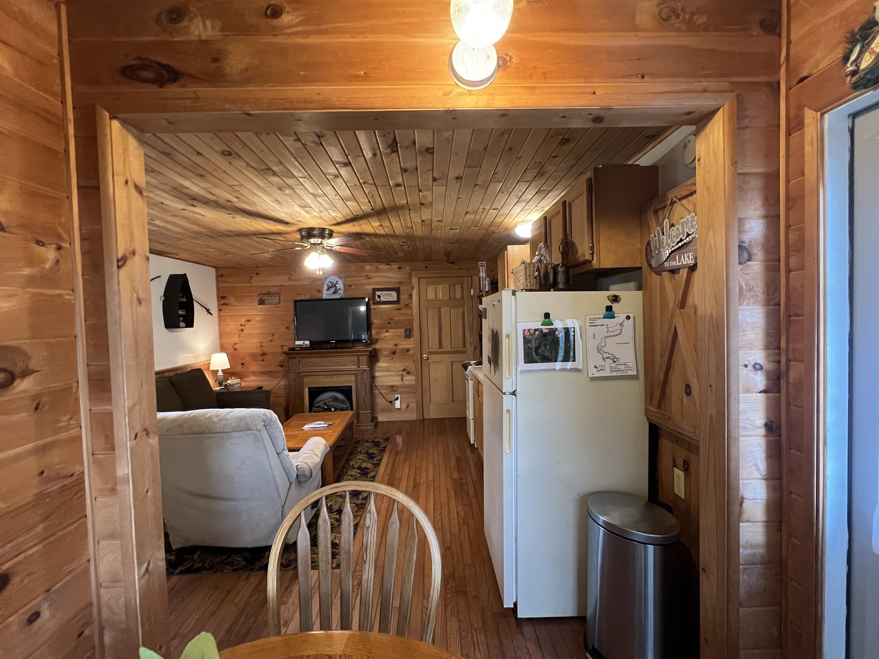 Cozy living space at Carr's Cottage