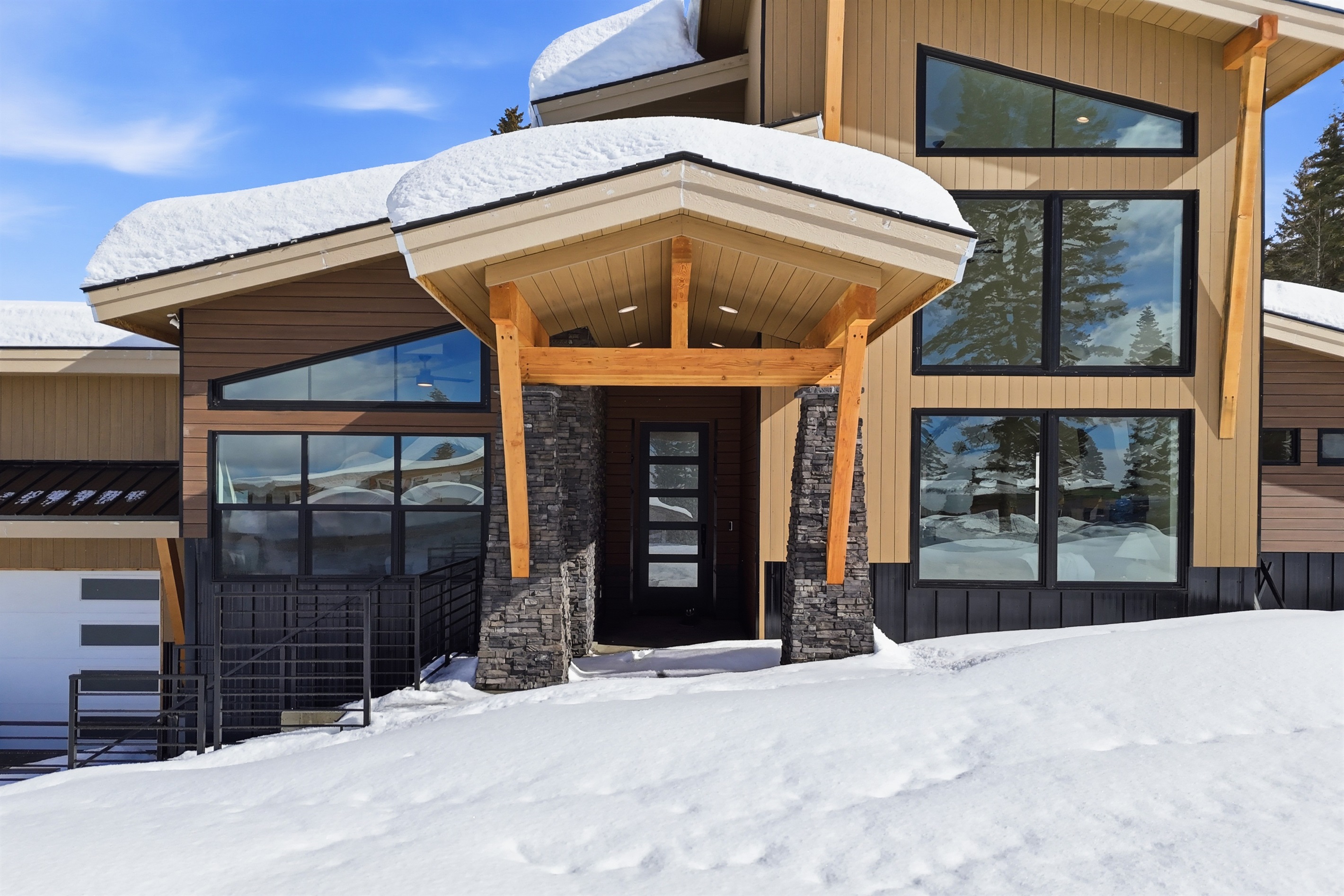 Cozy architecture, mountain views