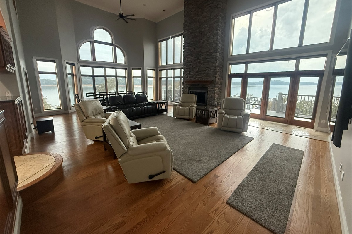 Beautiful view of Douglas Lake from all windows in the living room