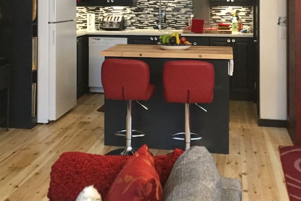 Fully equipped kitchen to prepare a gourmet meal in style.