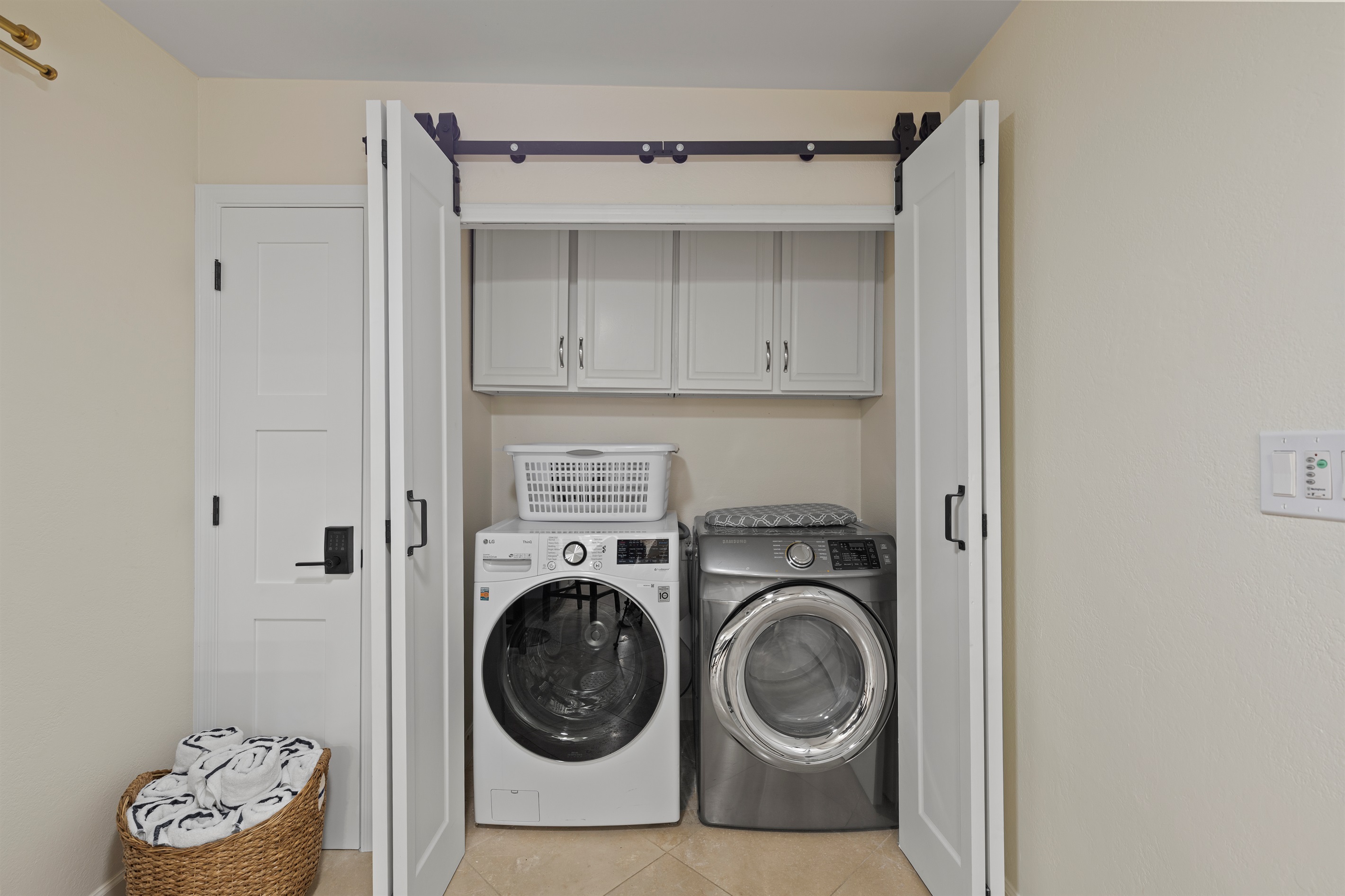 In-home washer and dryer for added convenience during your stay