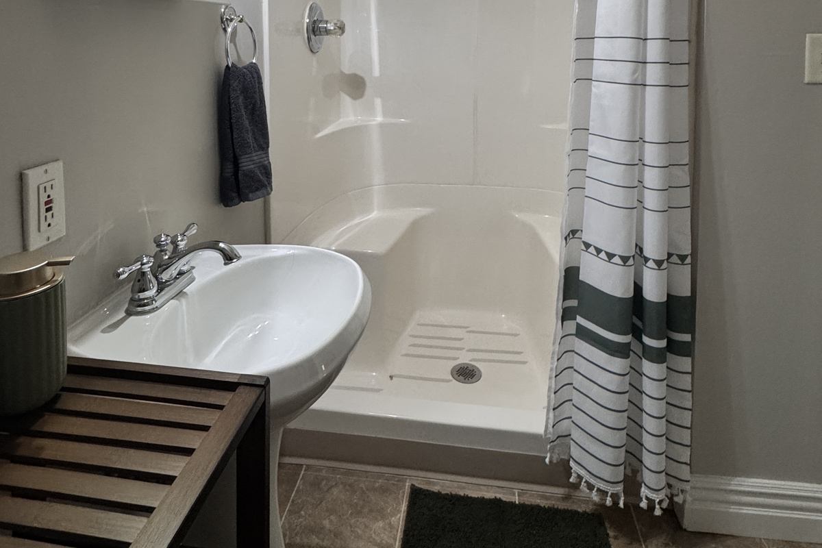 Large step in shower