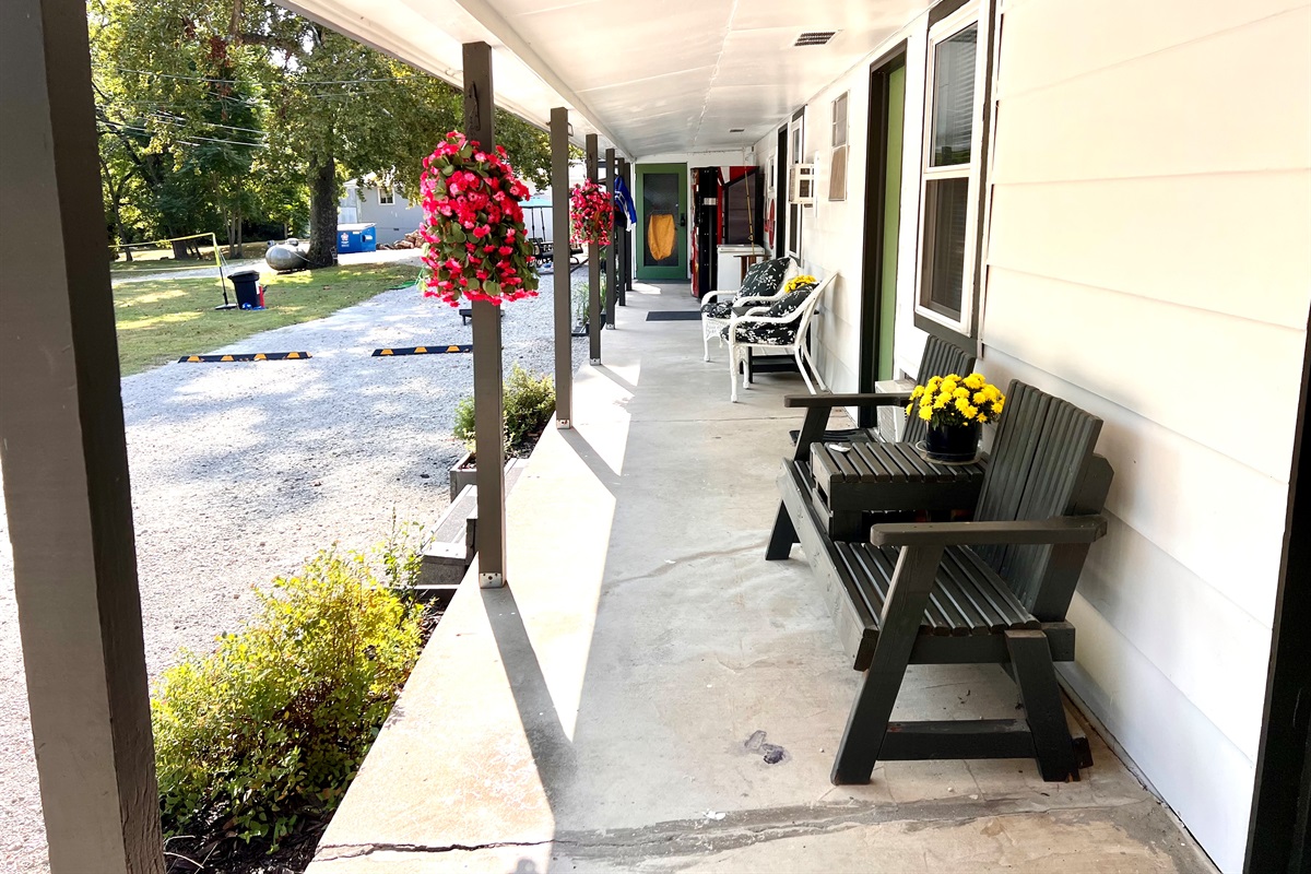 Room 7 has three doors and a large porch area for you to enjoy.