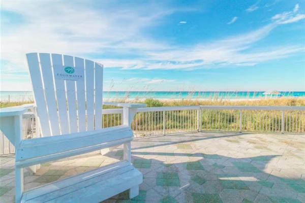 The Big Chair by the pool and Gulf