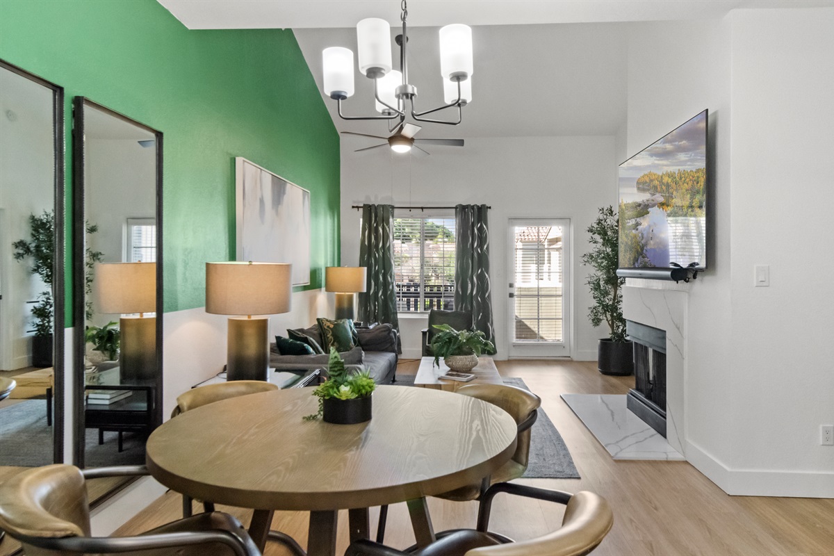 Functional dining space designed for comfort and convenience.