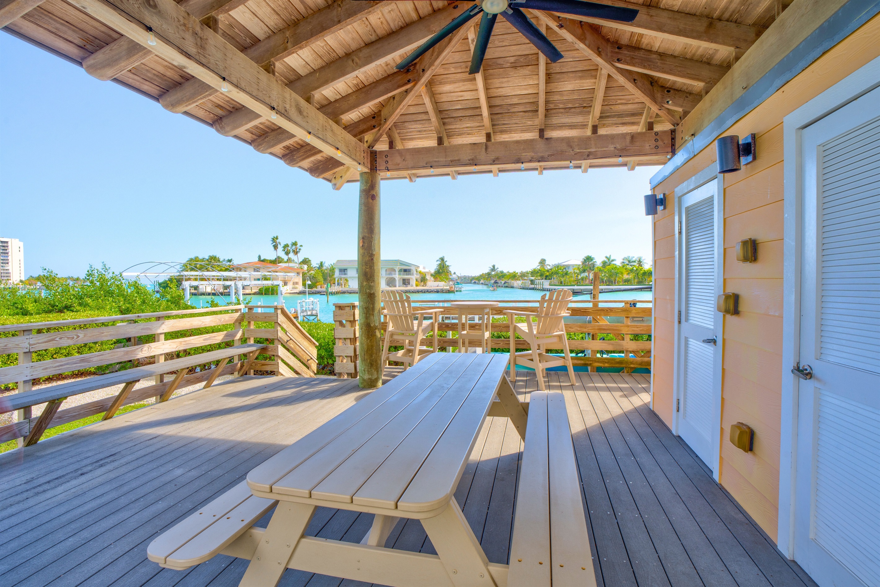 The gazebo is a great place to hang out away from the rest of the group.