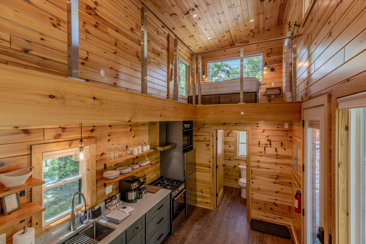 Second story open loft bedroom