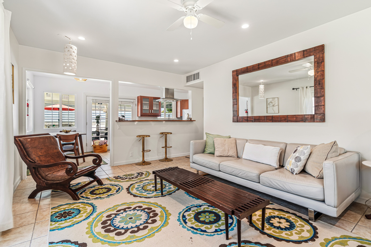 living room facing kitchen