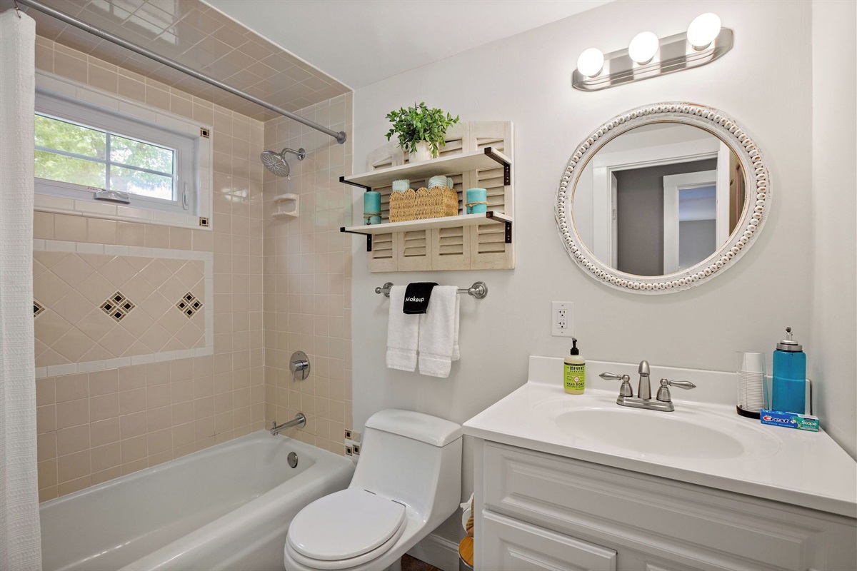 Bright, airy and ready to help you relax after a long day at the beach!