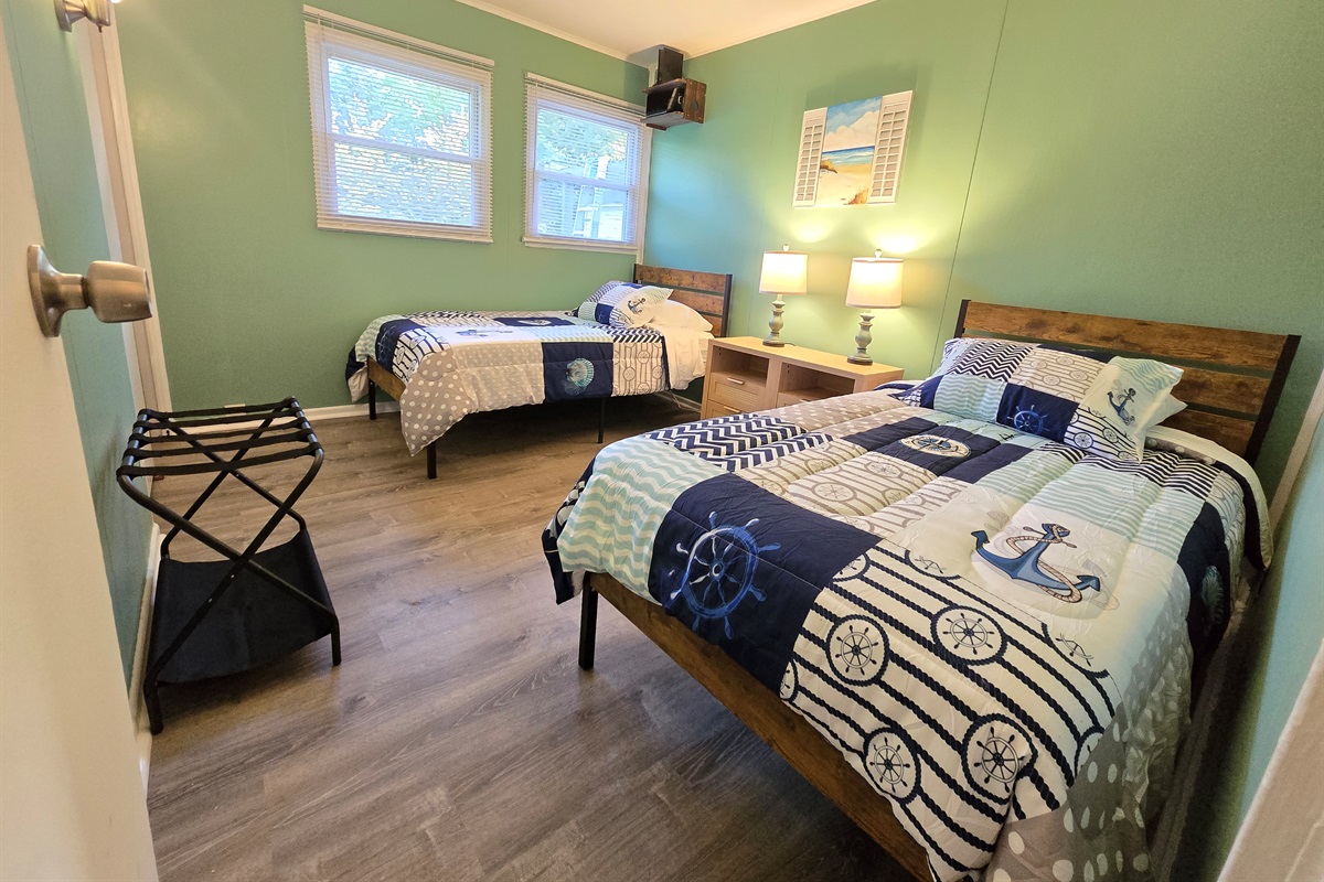 Two twin beds perfect for kids