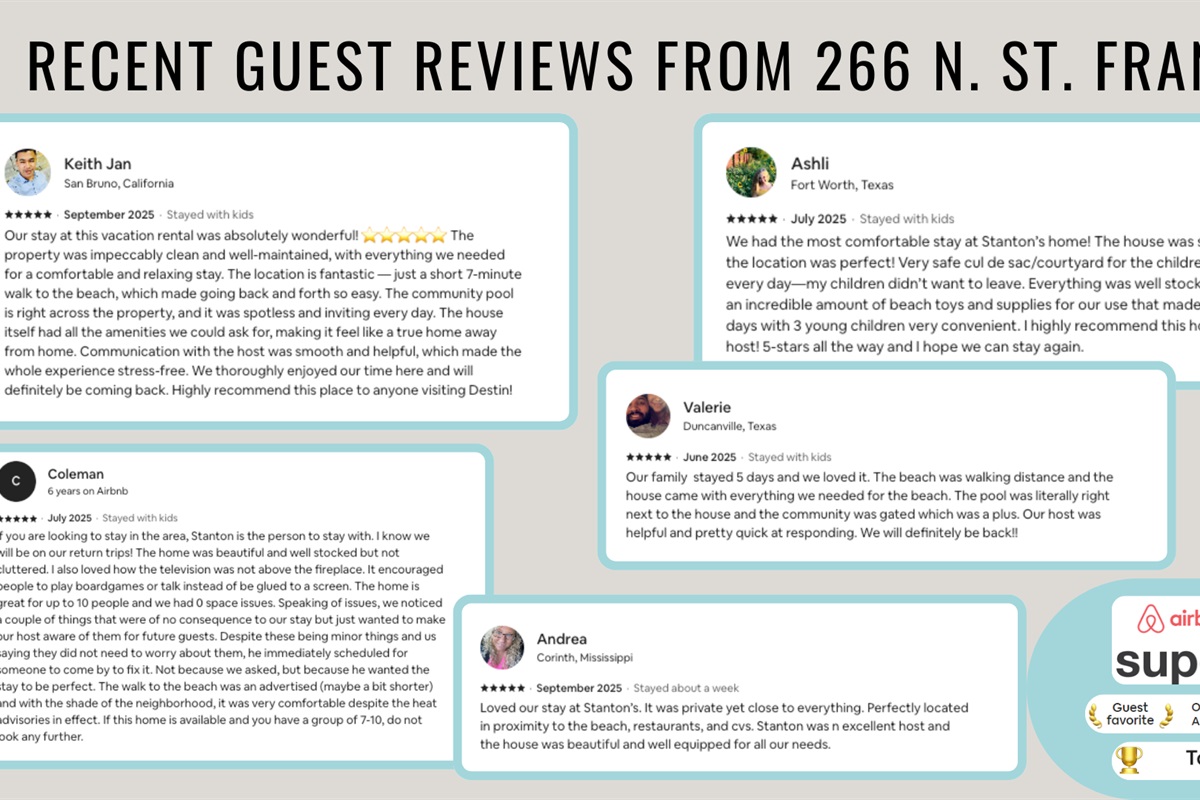 Recent reviews from happy guests show that you are in good hands!