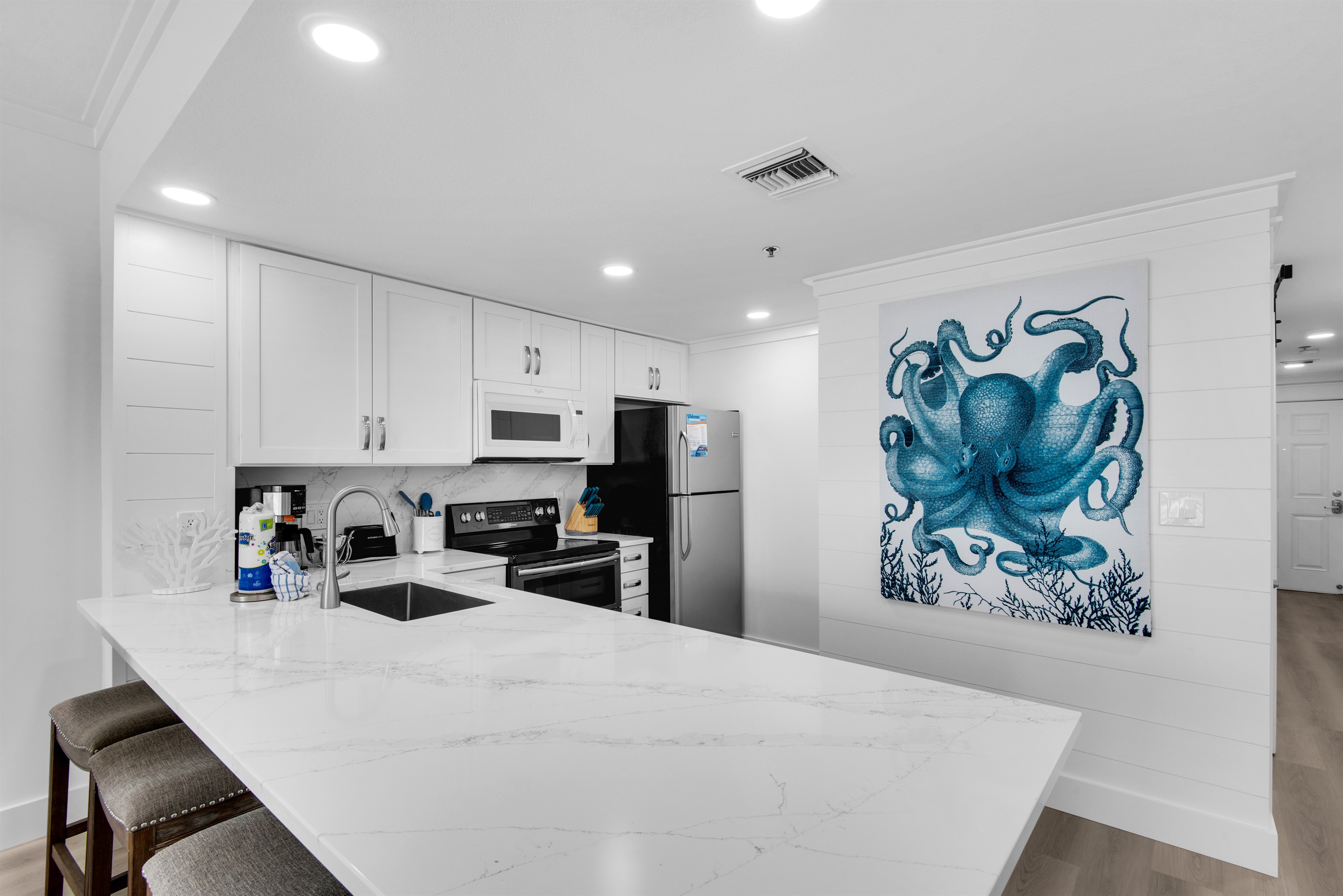 Kitchen island with seating