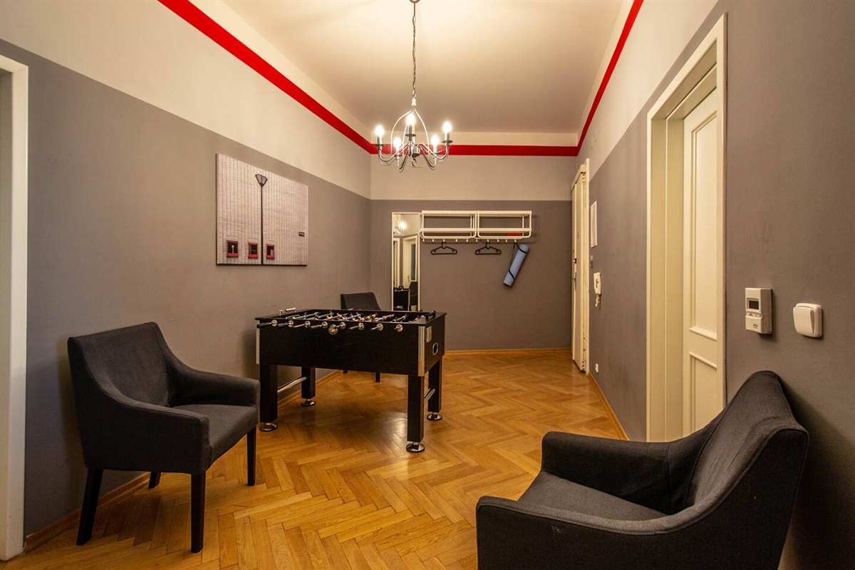In the apartment you will have a table football, balls will be also provided.