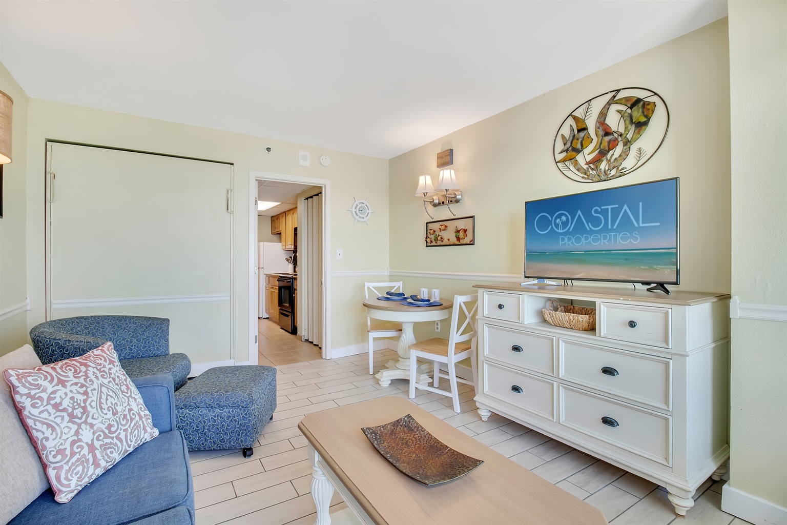 Stylish and comfortable living room designed for relaxation