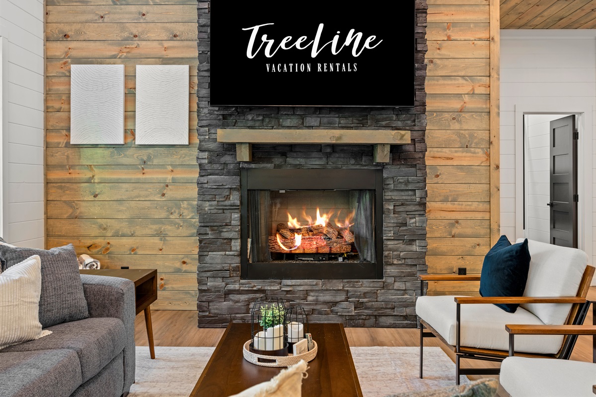 Curl up by the fireplace with a cup of coffee or settle in for a movie night after a fun-filled day outdoors.