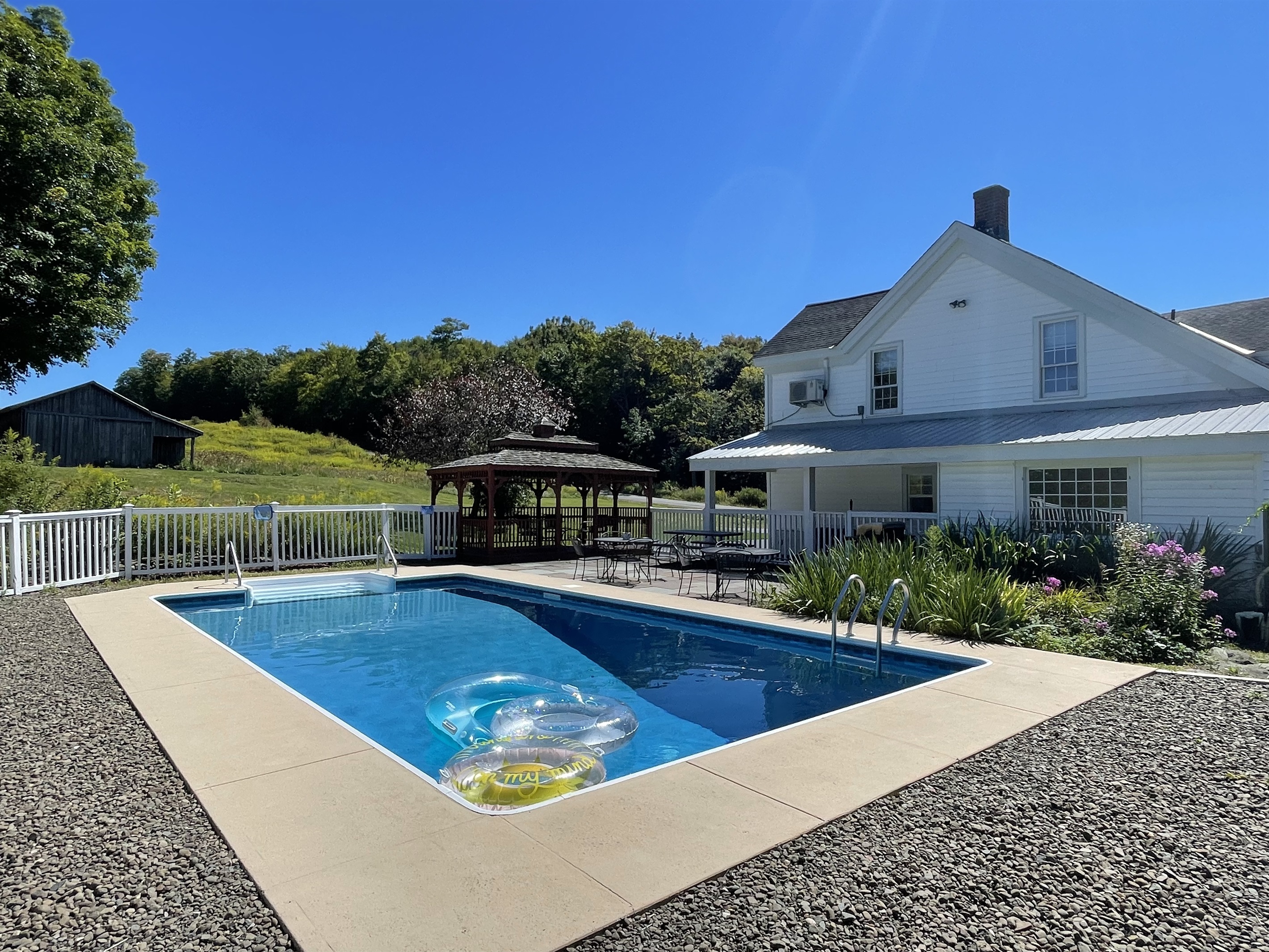 In ground pool and gazebo at Peterson Place (open Memorial Day - Setember 30)