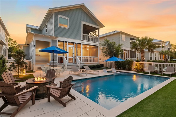 Magical Sunsets by the Pool