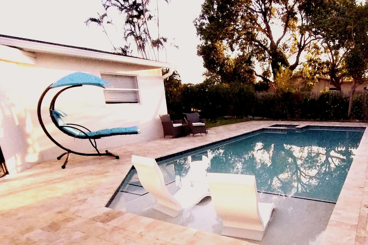 Early Morning Light on the Pool