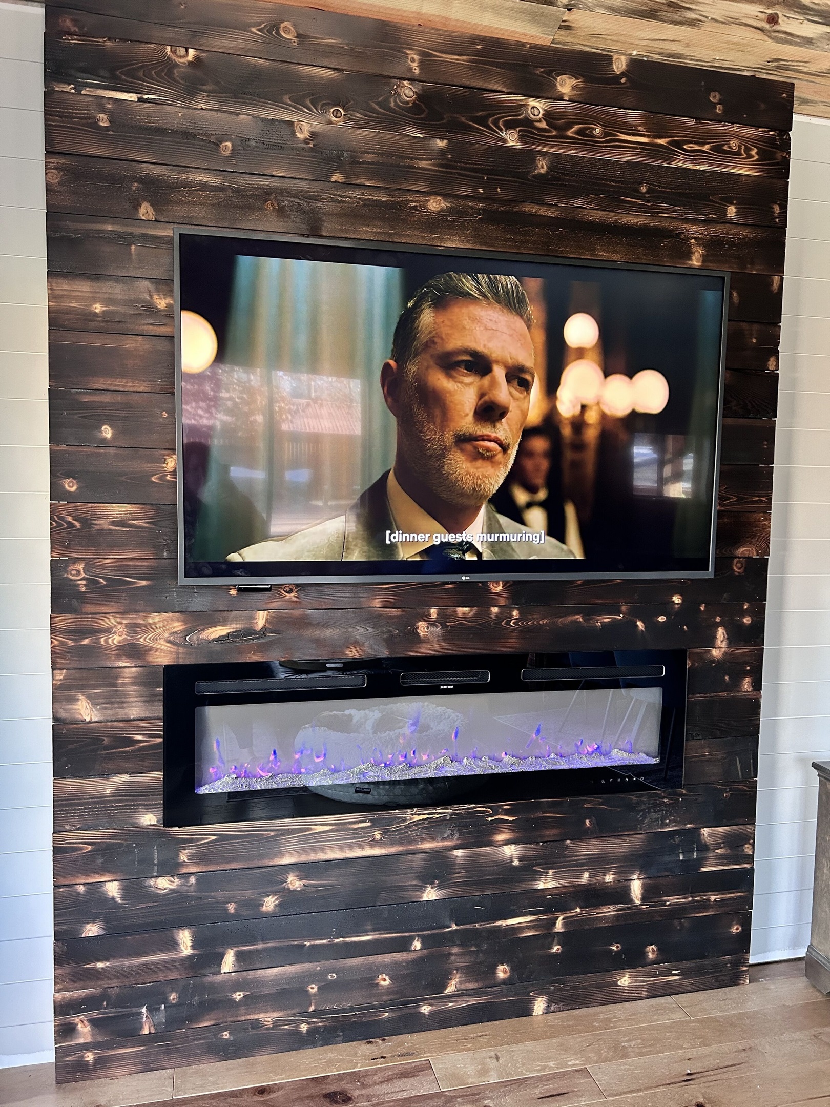 Smart TV & Electric fireplace