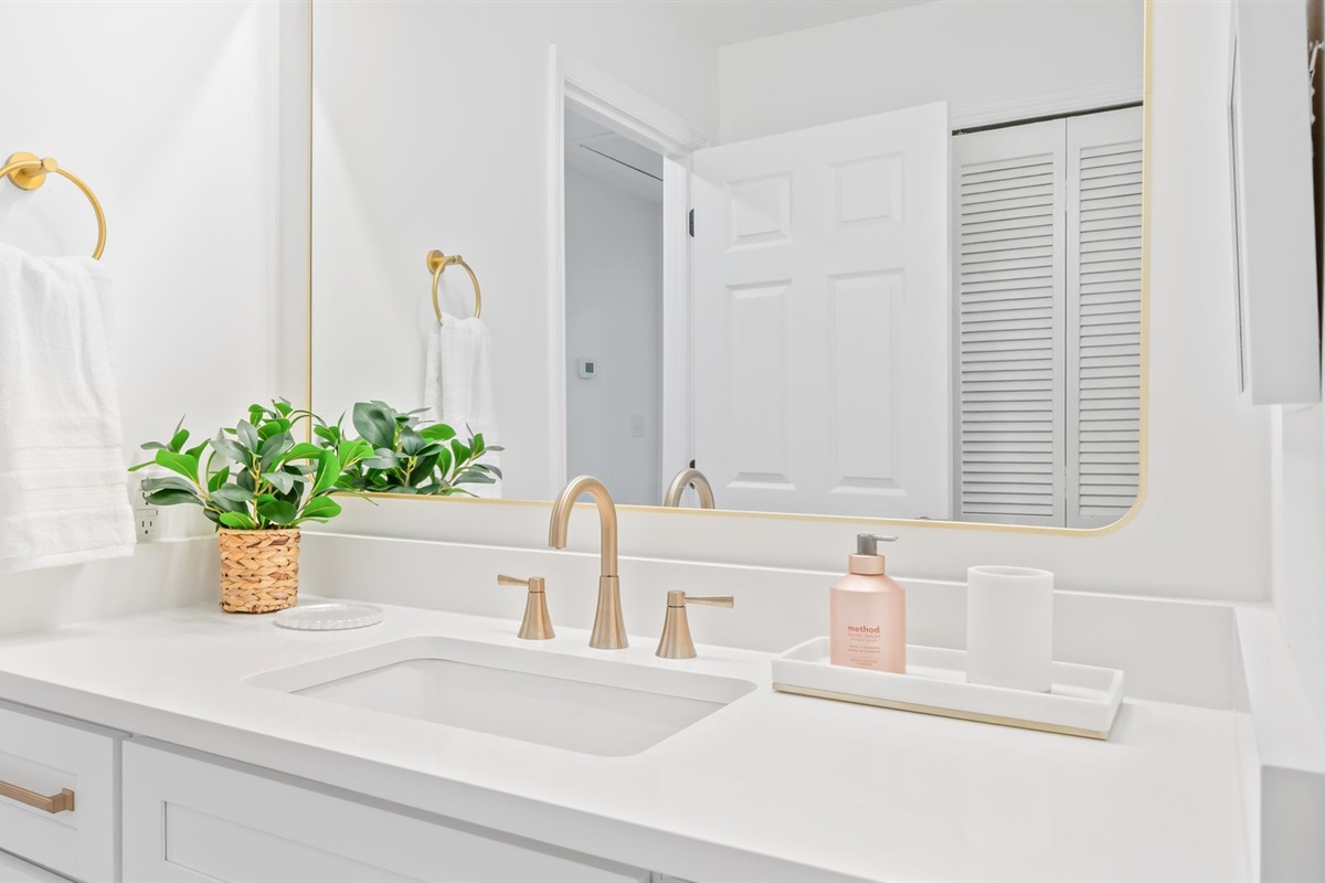 Guest bathroom large vanity
