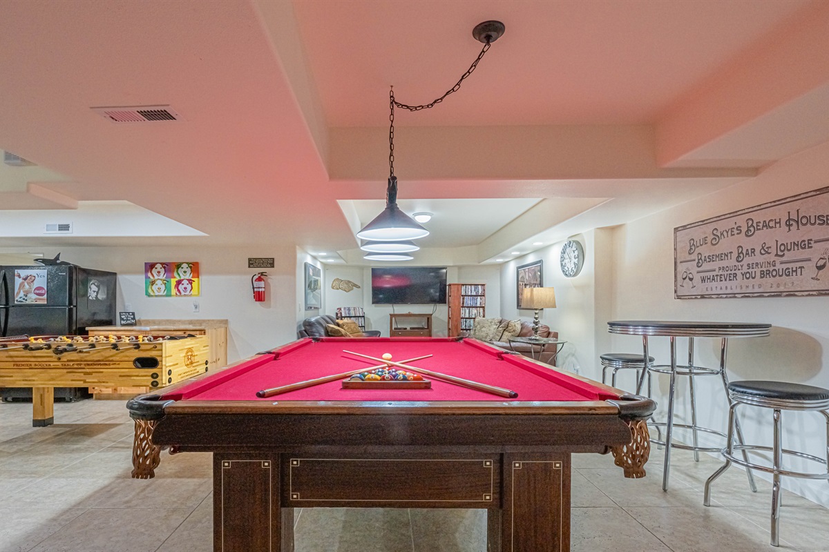 Super fun game room with everything you need for hours of endless fun!