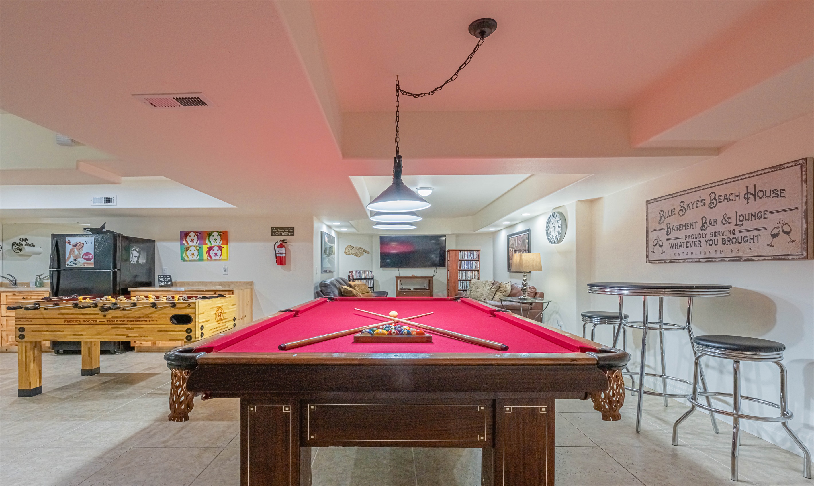 Super fun game room with everything you need for hours of endless fun!