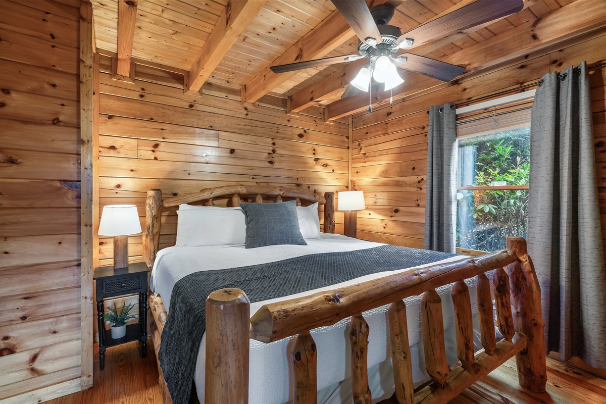 Cozy bedroom designed for rest and relaxation