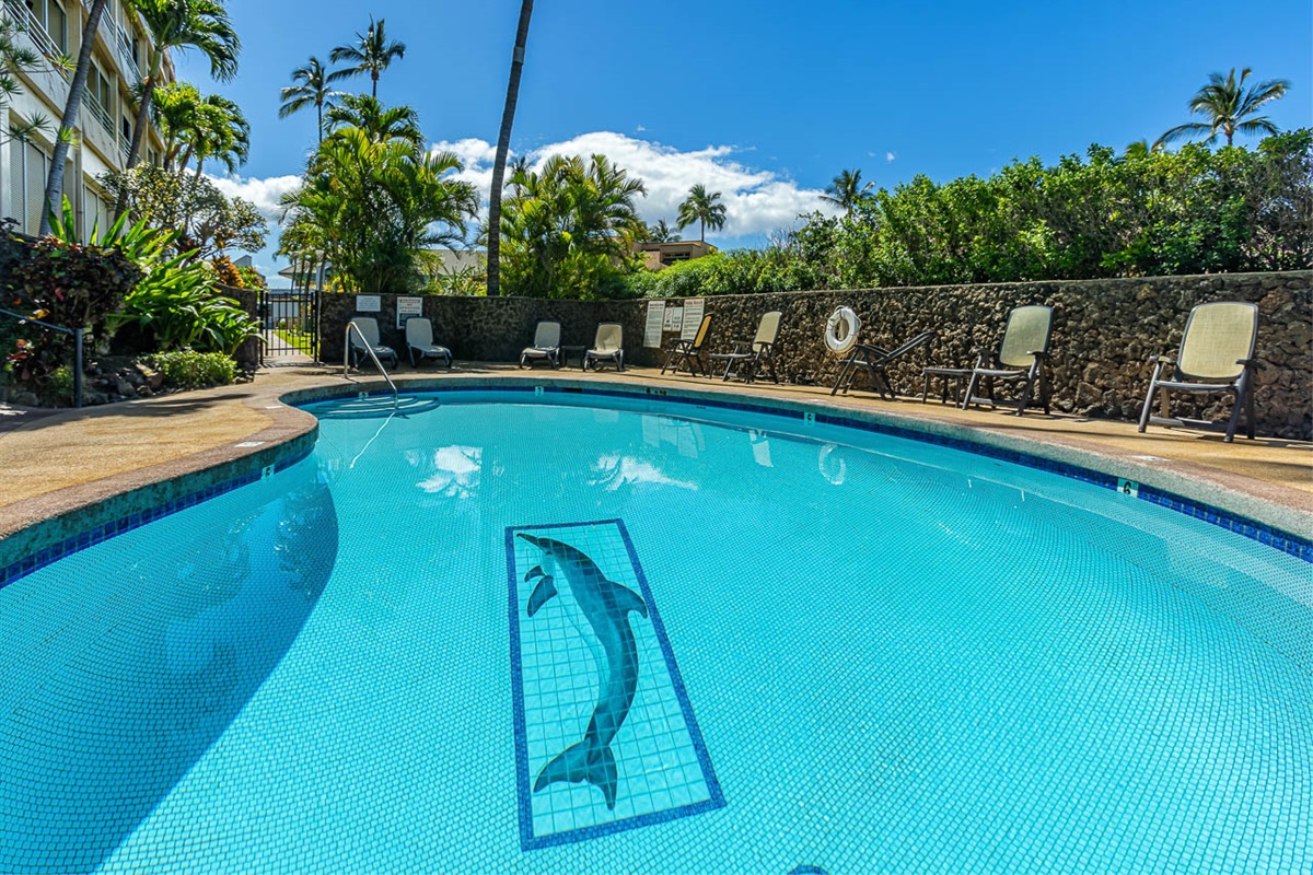 Tropical Foliage Surrounding Pool