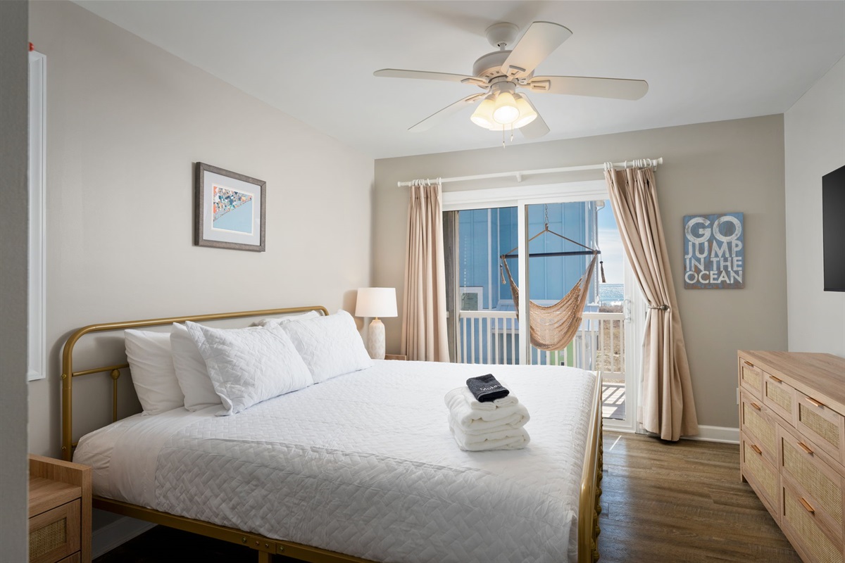 Bedroom 1 - Master with King Bed & Smart TV