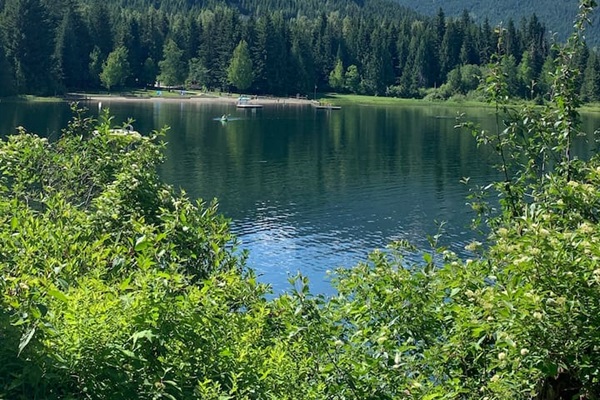 Lost Lake, a few minutes away from our unit - bike, walk or take the free shuttle. Its the warmest lake in Whistler and has 7 swimming platforms!