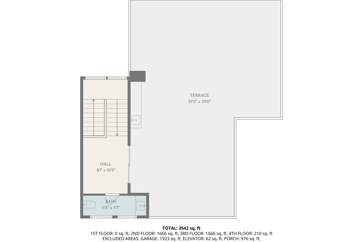 Top Floor, Floor Plan | All Decked Out | 4602 Palm Blvd, Isle of Palms, SC | IOP Escapes