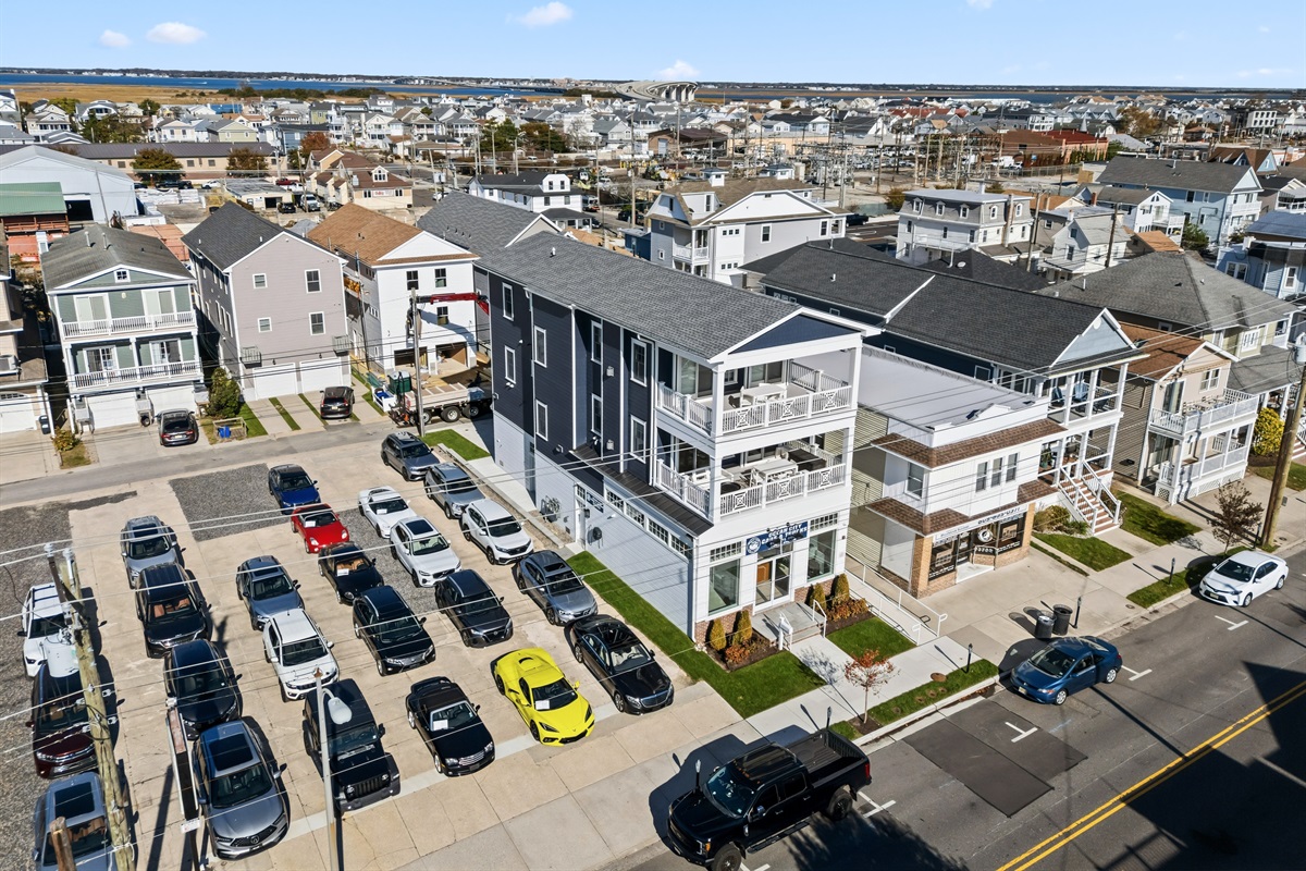 Aerial view of the property
